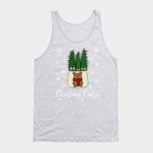 Christmas Cactus - Eves Pin Cacti In Christmas Bear Pot Tank Top